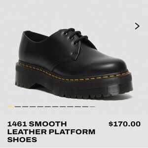 lightly used! Size 7 - 1461 SMOOTH LEATHER PLATFORM Dr Martin shoes